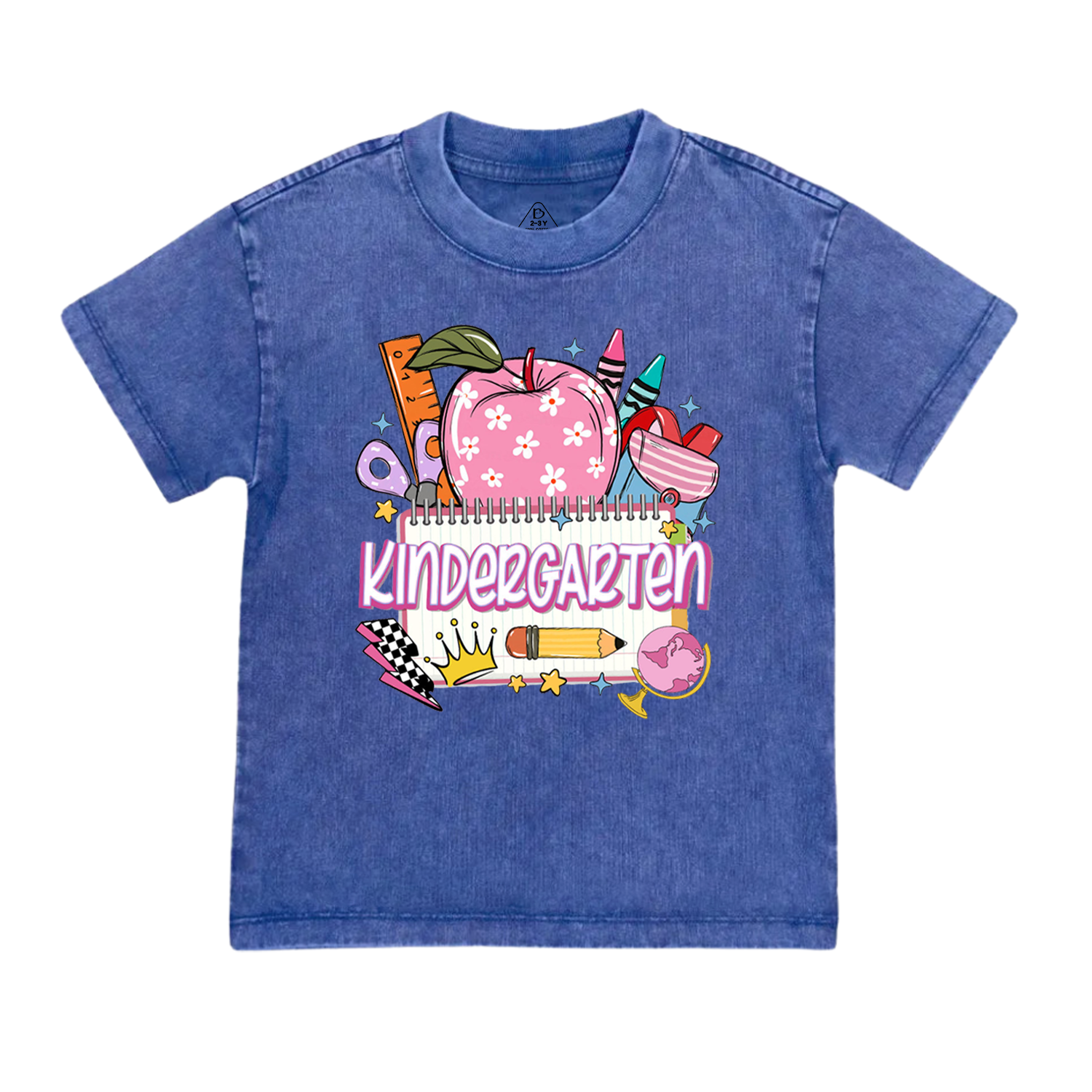 Personalized Retro Back To School Toddler&Kids Washed Tees