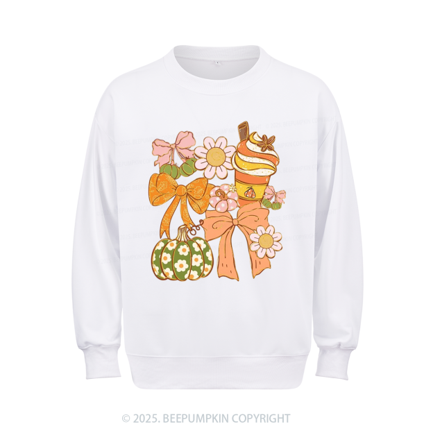 Fall Pumpkin Coquette Sweatshirt Beepumpkin