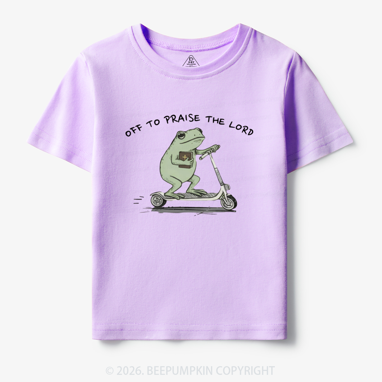 Frog Off To Praise The Lord Toddler&Kid's Tees