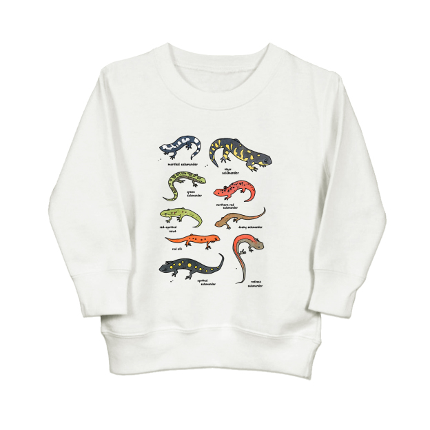 Salamanders Chart Kids Sweatshirt