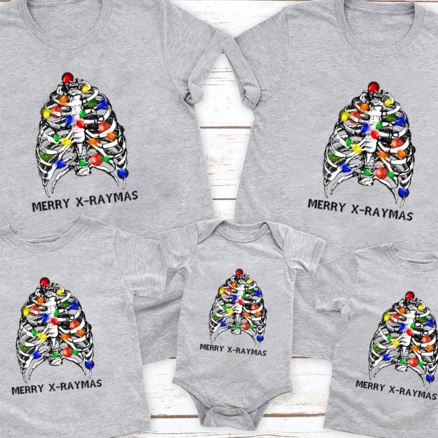 Merry X-Raymas Christmas Family Matching Shirt