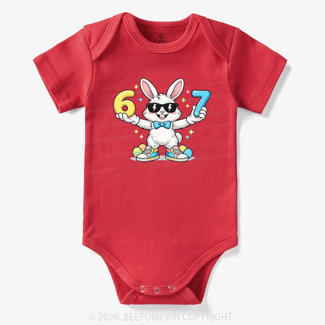 Hip‑Hop 67 Bunny Baby Bodysuit