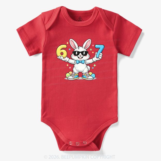 Hip‑Hop 67 Bunny Baby Bodysuit