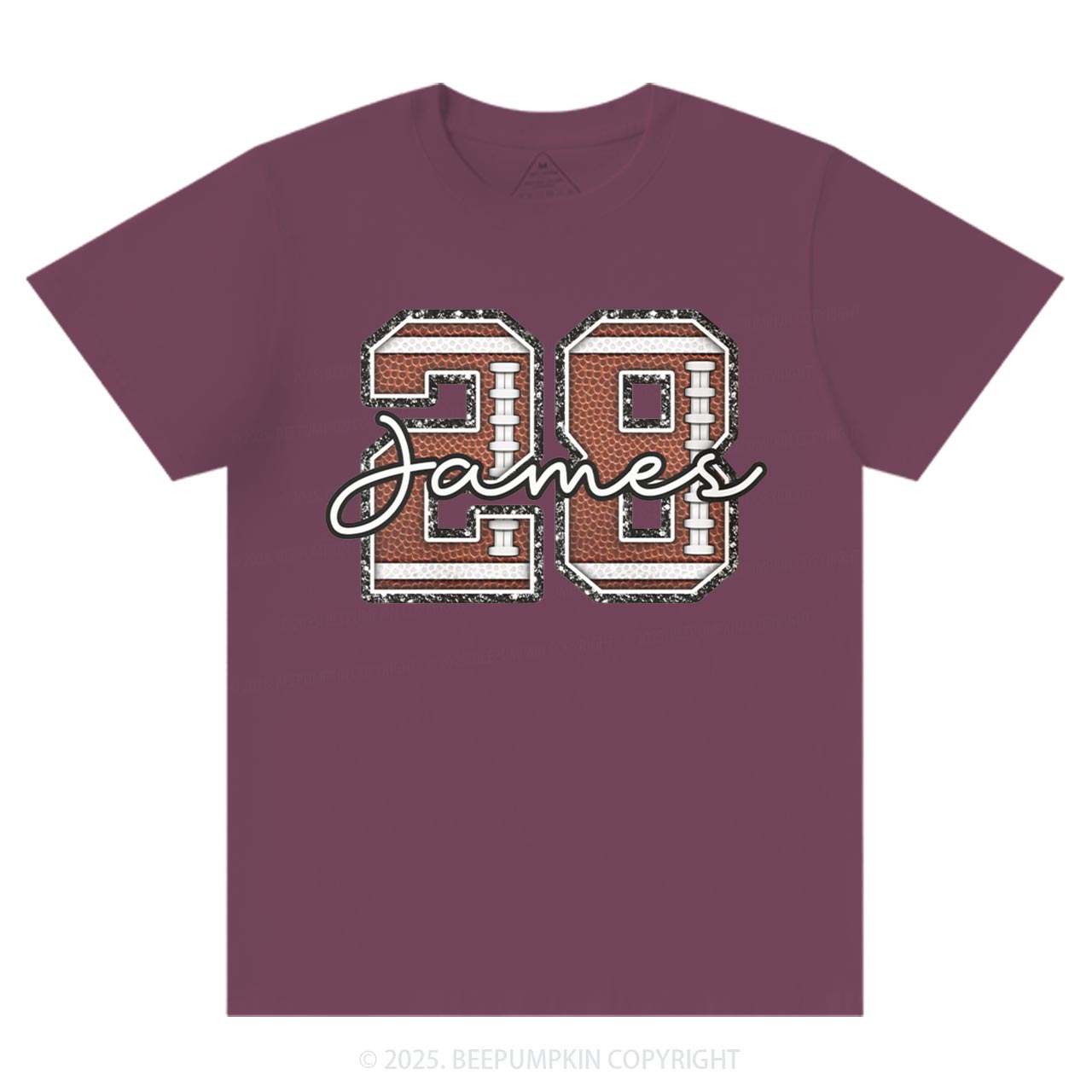Personalized Football Number Sports Mom T-Shirts Beepumpkin