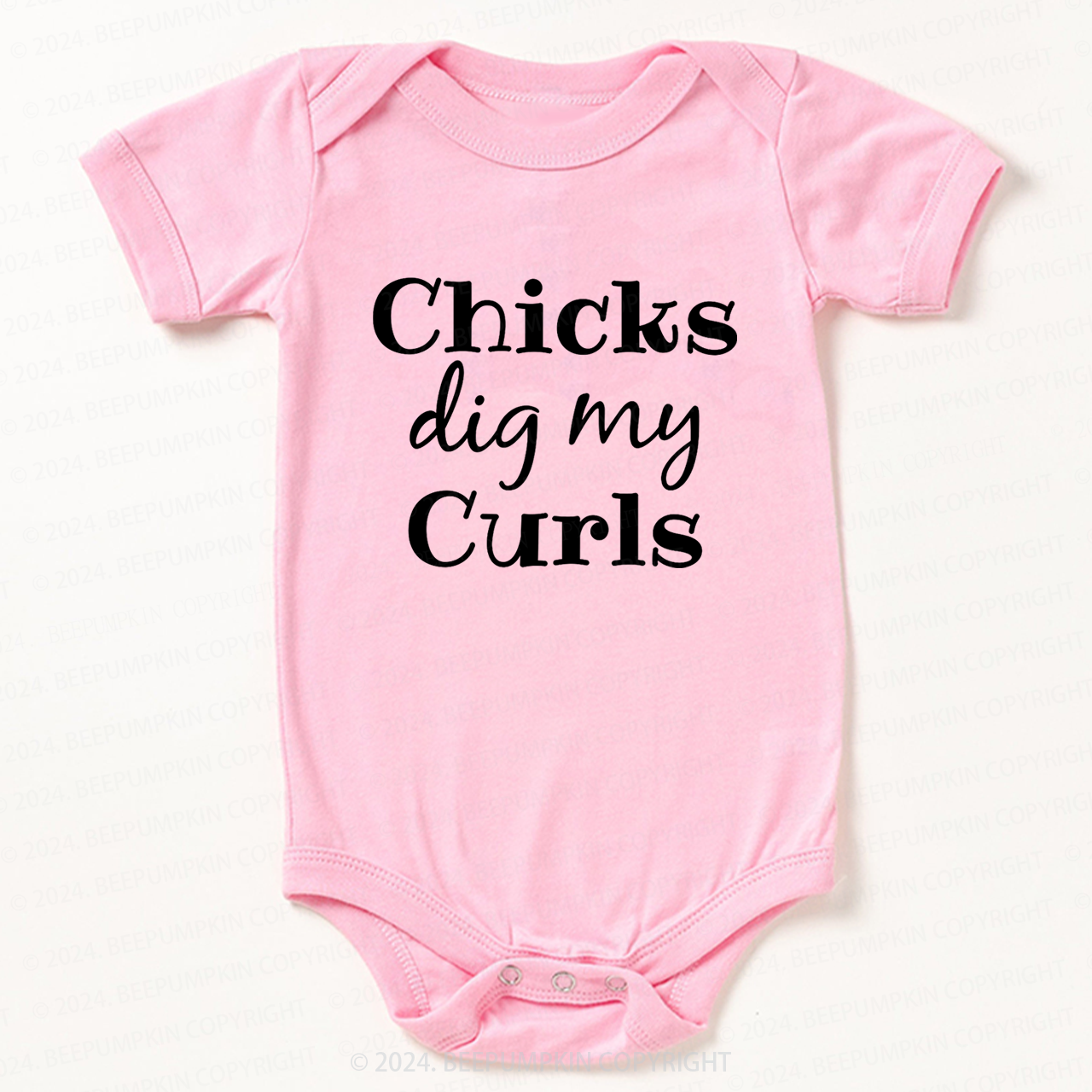 Chicks Dig My Curls Bodysuit For Baby 7