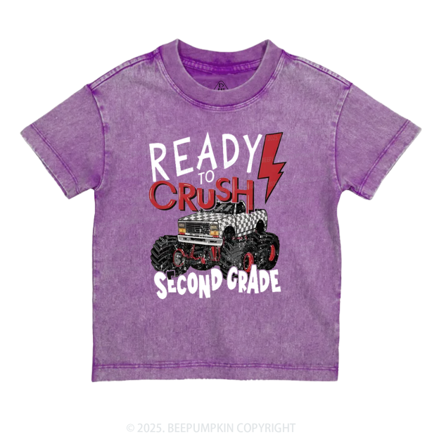 Personalized Ready To Crush Grade Toddler&Kids Washed Tees