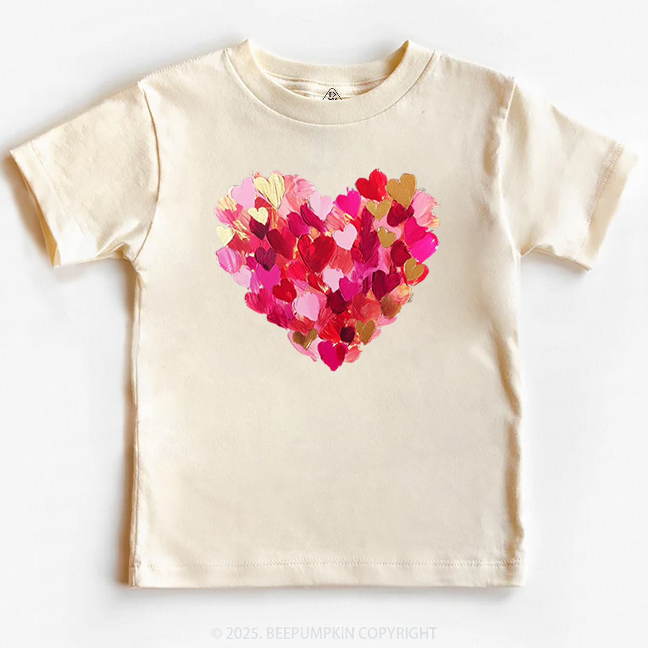 Brushstroke Heart Valentines Day Toddler&Kids Tees Beepumpkin