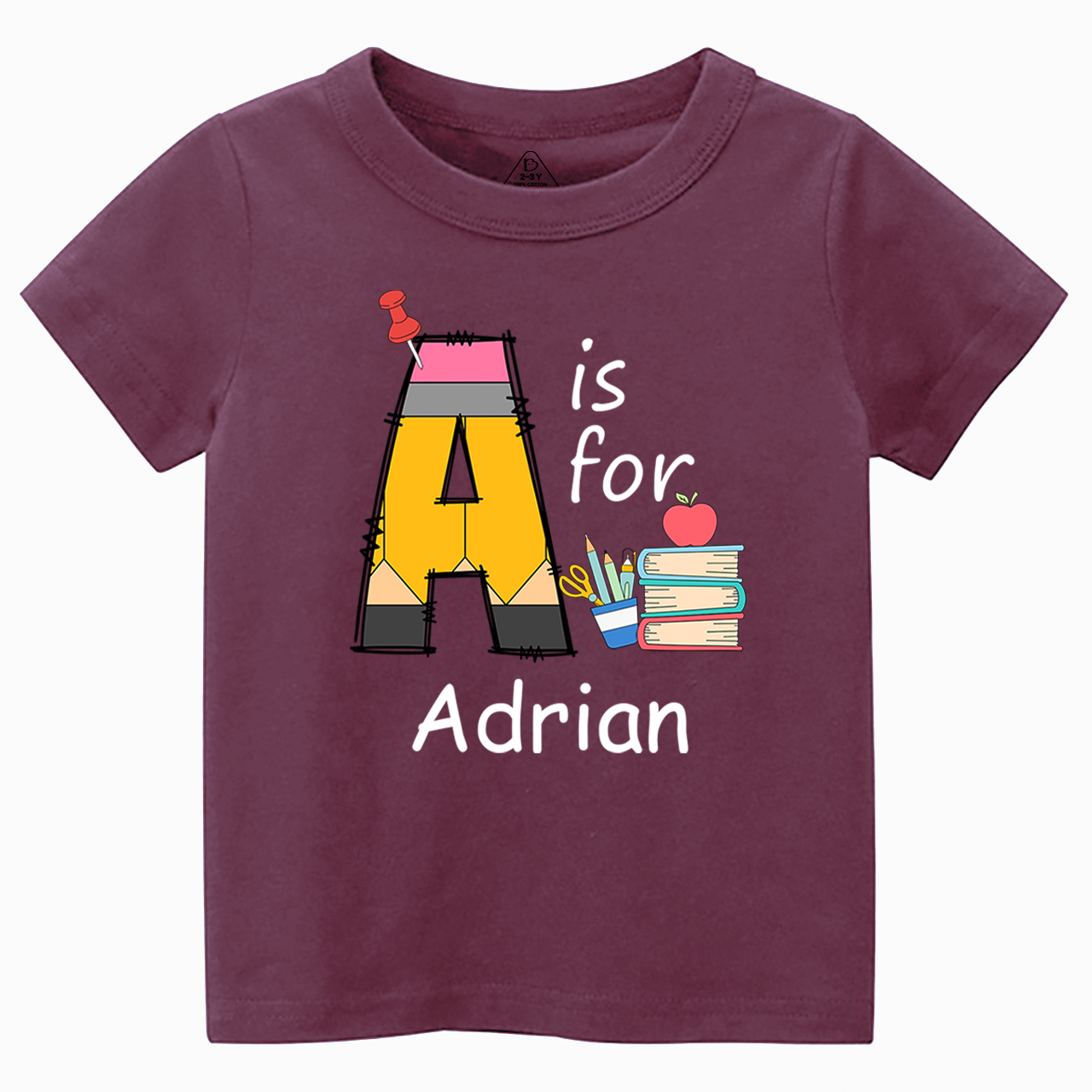 Personalized Alphabet Name Toddler&Kid's Tees Beepumpkin