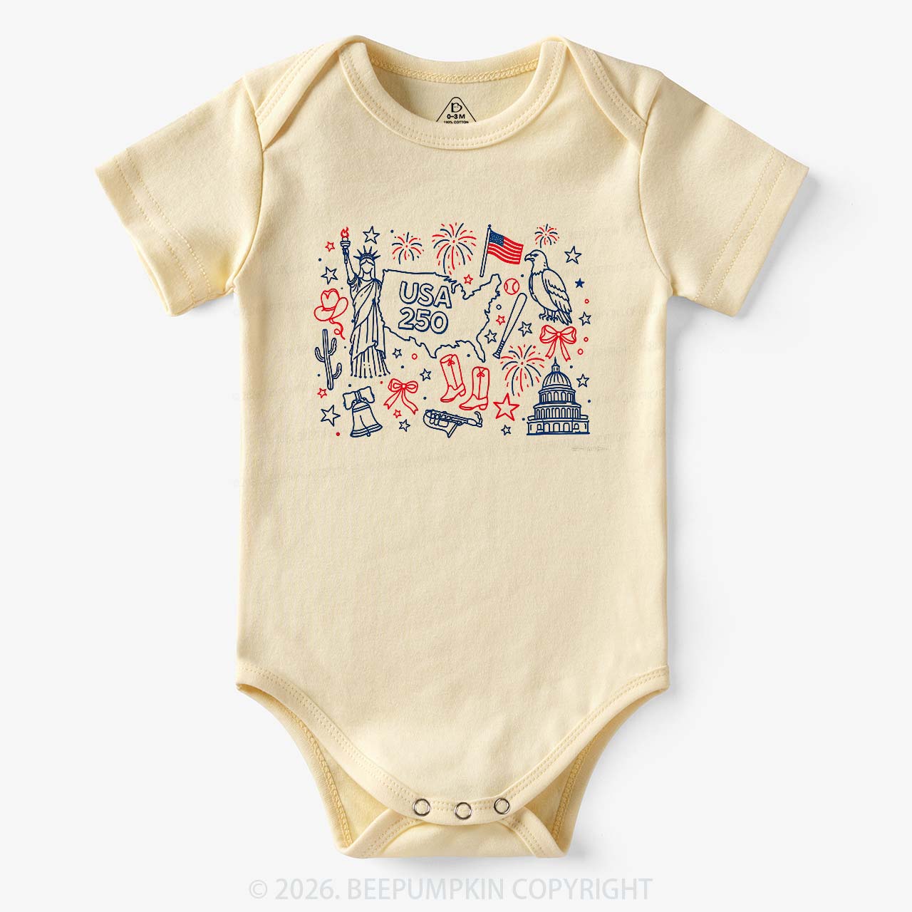 Retro Celebrate 250th Anniversary Bodysuit
