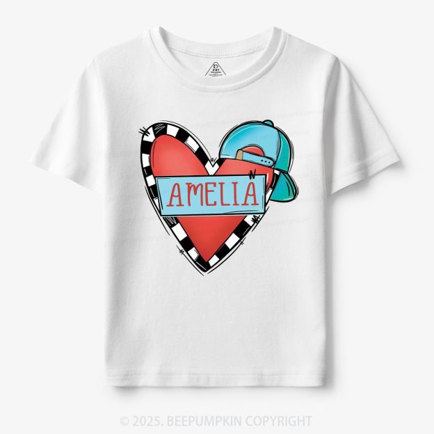 Personalized Cool Heart Toddler&Kid's Tees Beepumpkin