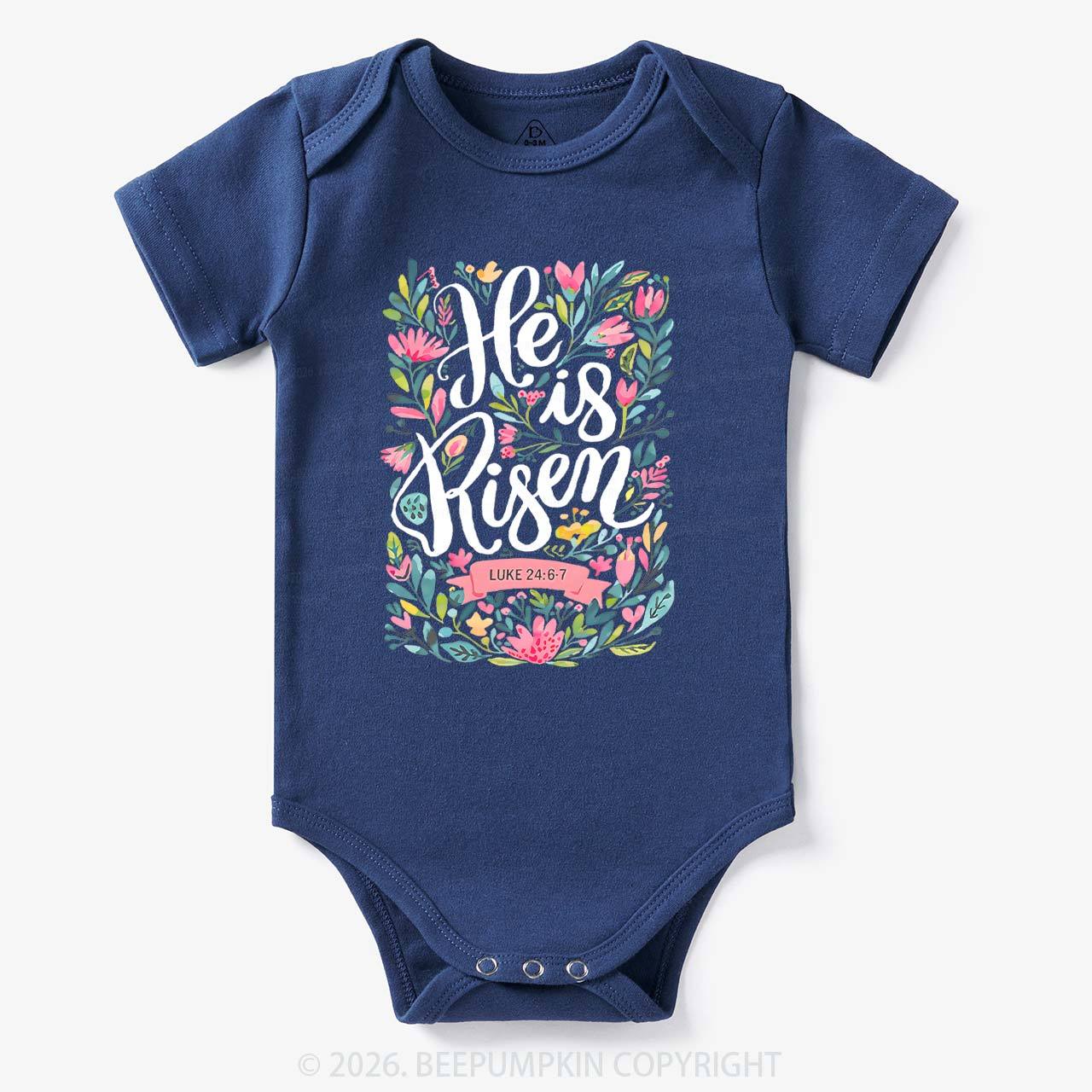 He is Risen Blooming Grace Easter Bodysuit