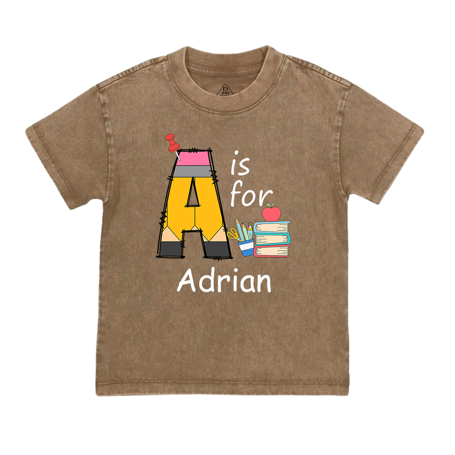 Personalized Alphabet Name Toddler&Kids Washed Tees