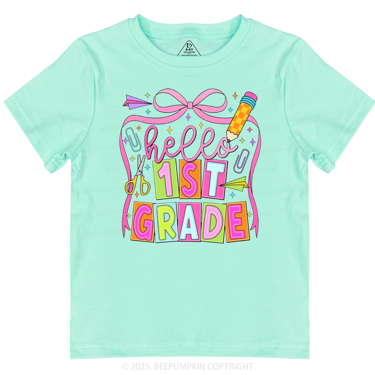 Hello 1st Grade Toddler&Kid's Tees Beepumpkin