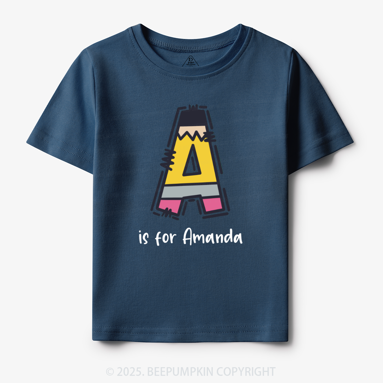 Personalized Pencil Letter Toddler&Kid's Tees Beepumpkin