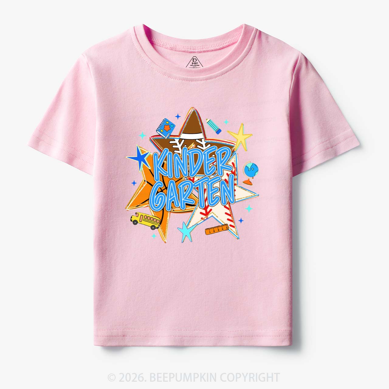 Personalized Baseball Basketball Stars Back to School Toddler&Kid's Tees