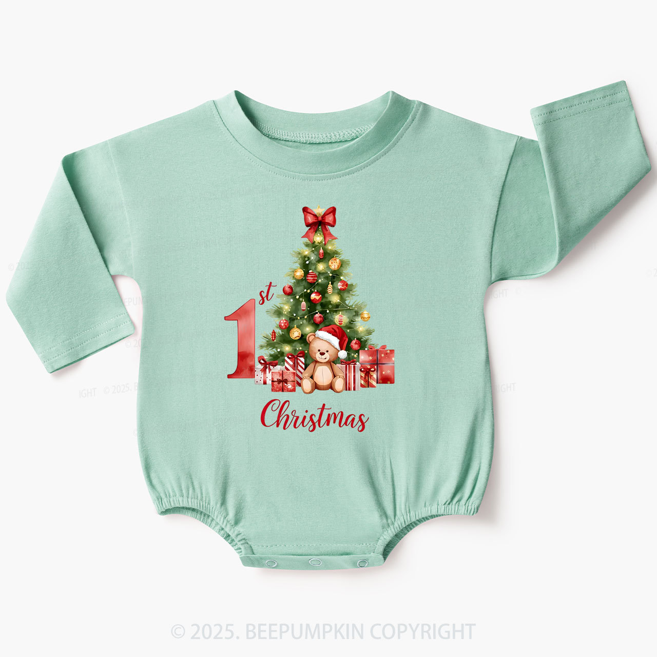 My First Christmas Baby Bubble Romper Beepumpkin