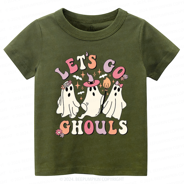 Let's Go Ghouls Halloween Toddler&Kids Tees 