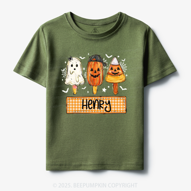 Personalized Boy Girl Halloween Toddler&Kid's Tees Beepumpkin