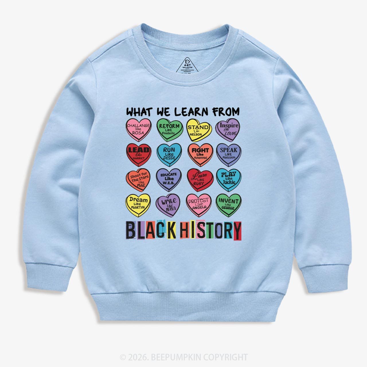What We Learn From Black History Kid's Sweatshirt