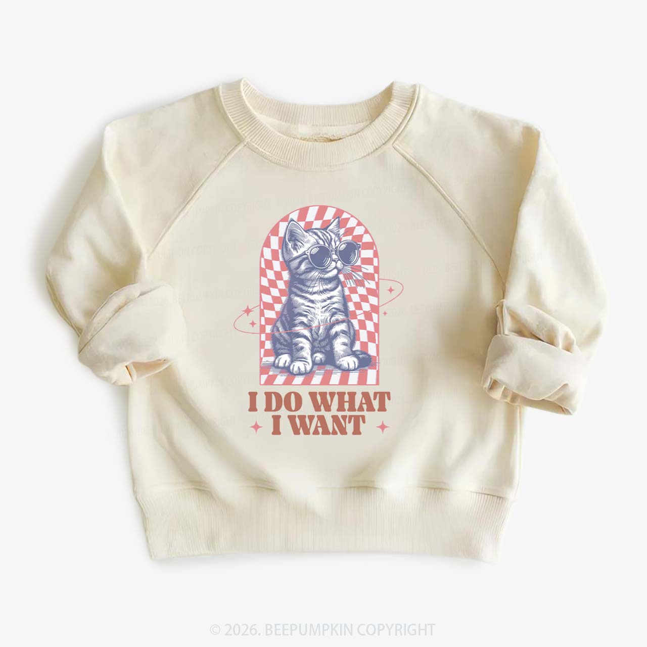 I Do What I Want Kitten Kid's Sweatshirt