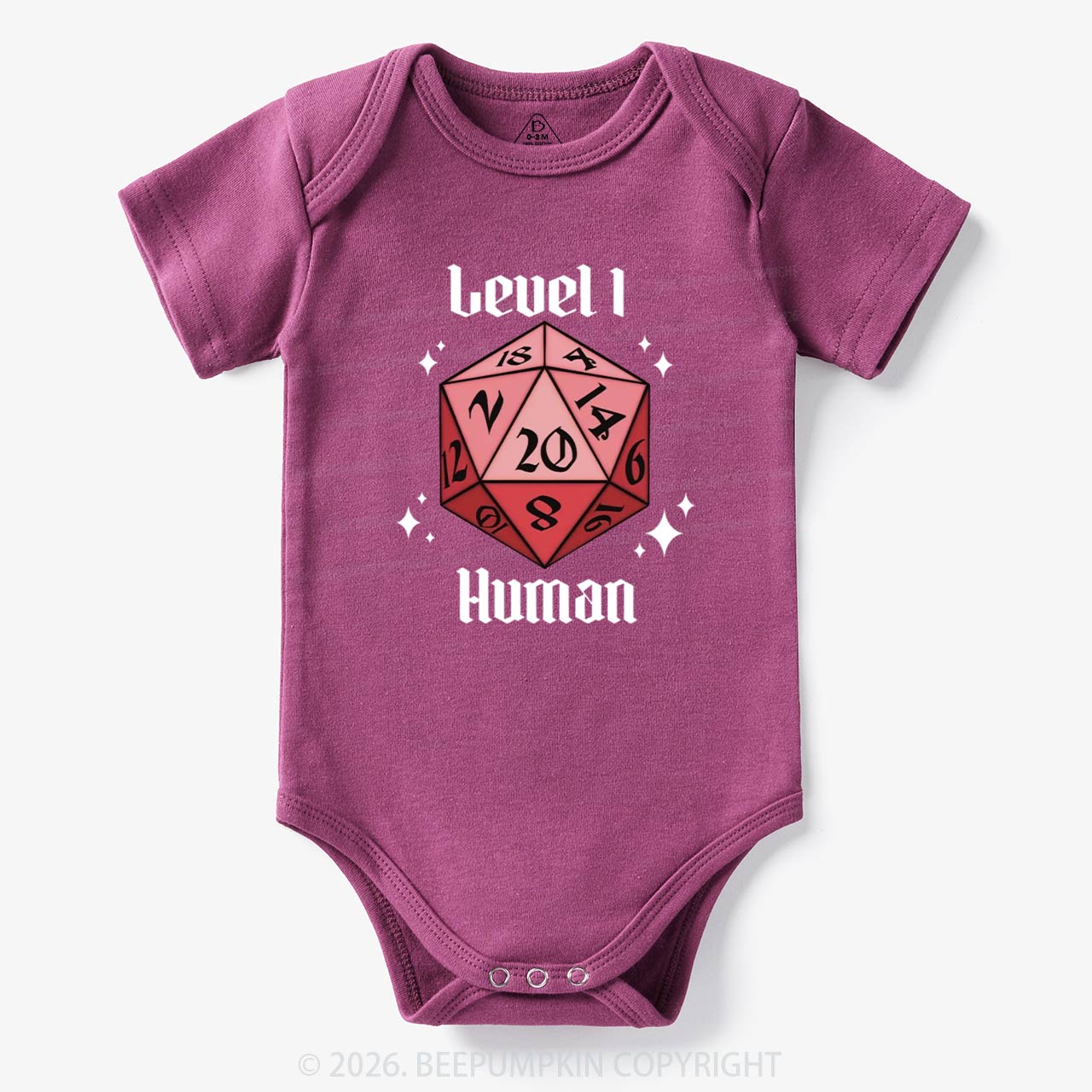 Level 1 Human Funny Gamer Bodysuit