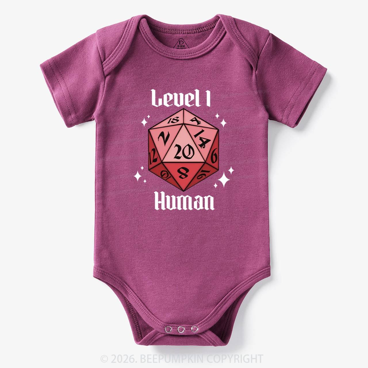 Level 1 Human Funny Gamer Bodysuit