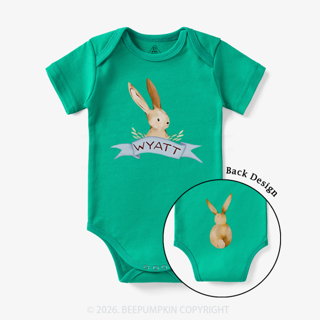 Personalized Peekaboo Bunny Baby Bodysuit