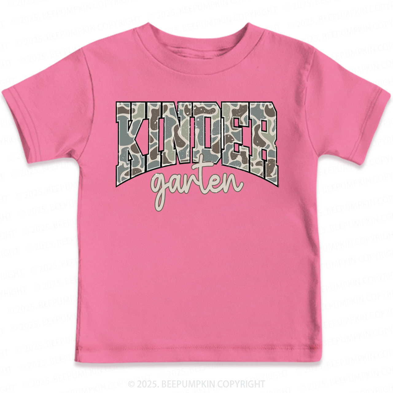 Personalized Back To School Boys Old Camo Toddler&Kid's Tees Beepumpkin 