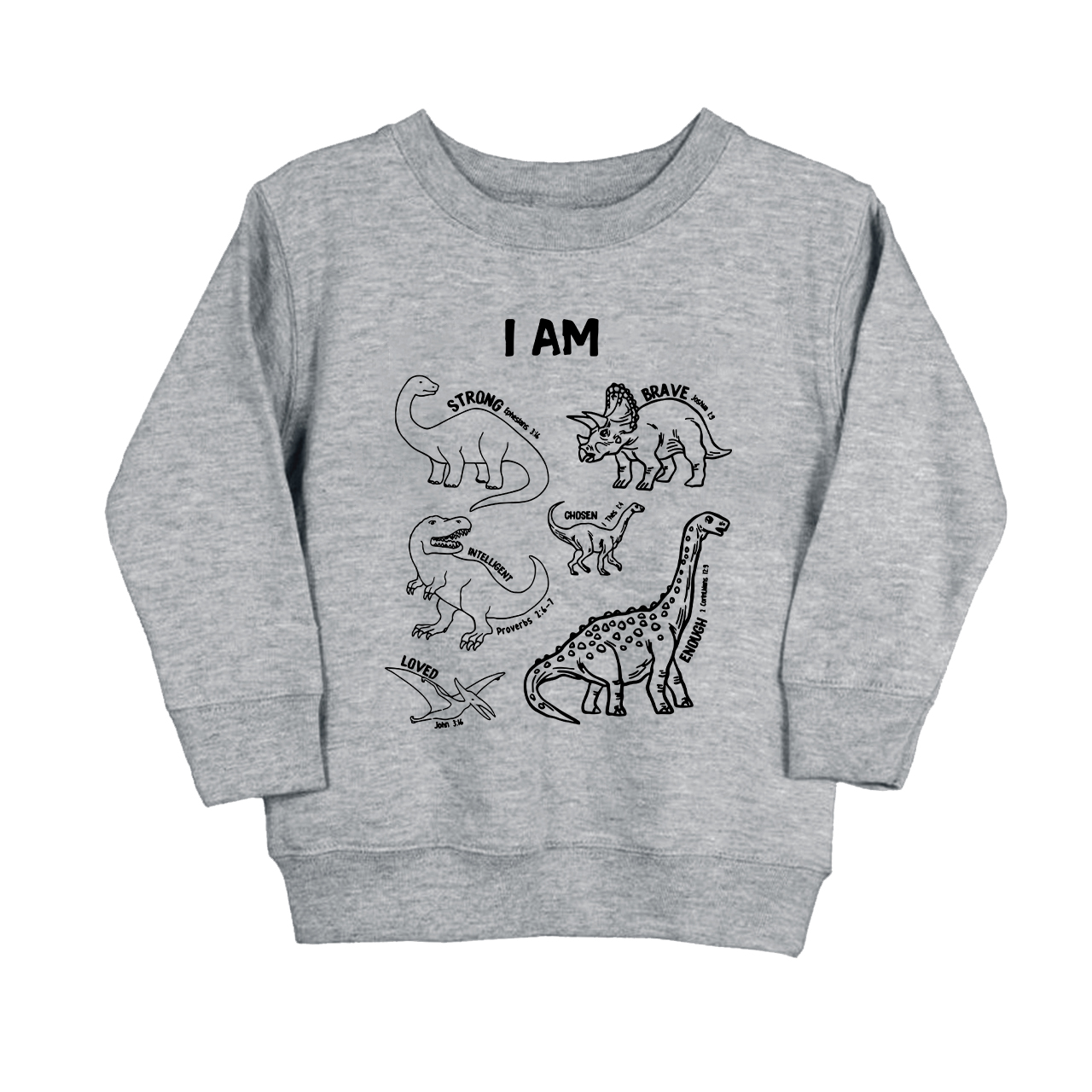 Dinosaurs Affirmation Words Sweatshirt