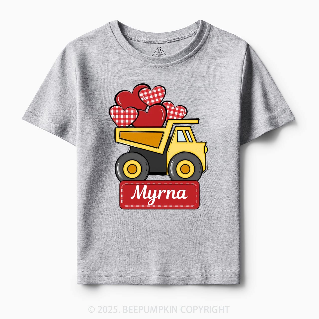 Personalized Truck Valentine Toddler&Kid's Tees Beepumpkin