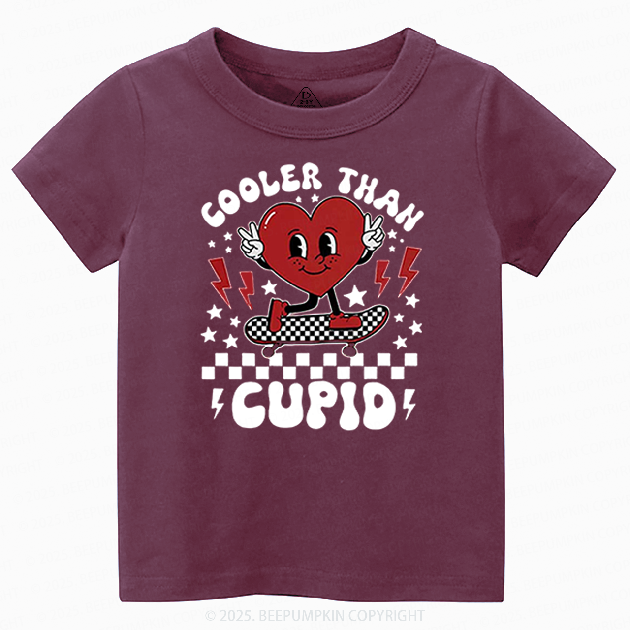 Cooler Than Cupid Valentines Day Toddler&Kids Tees Beepumpkin