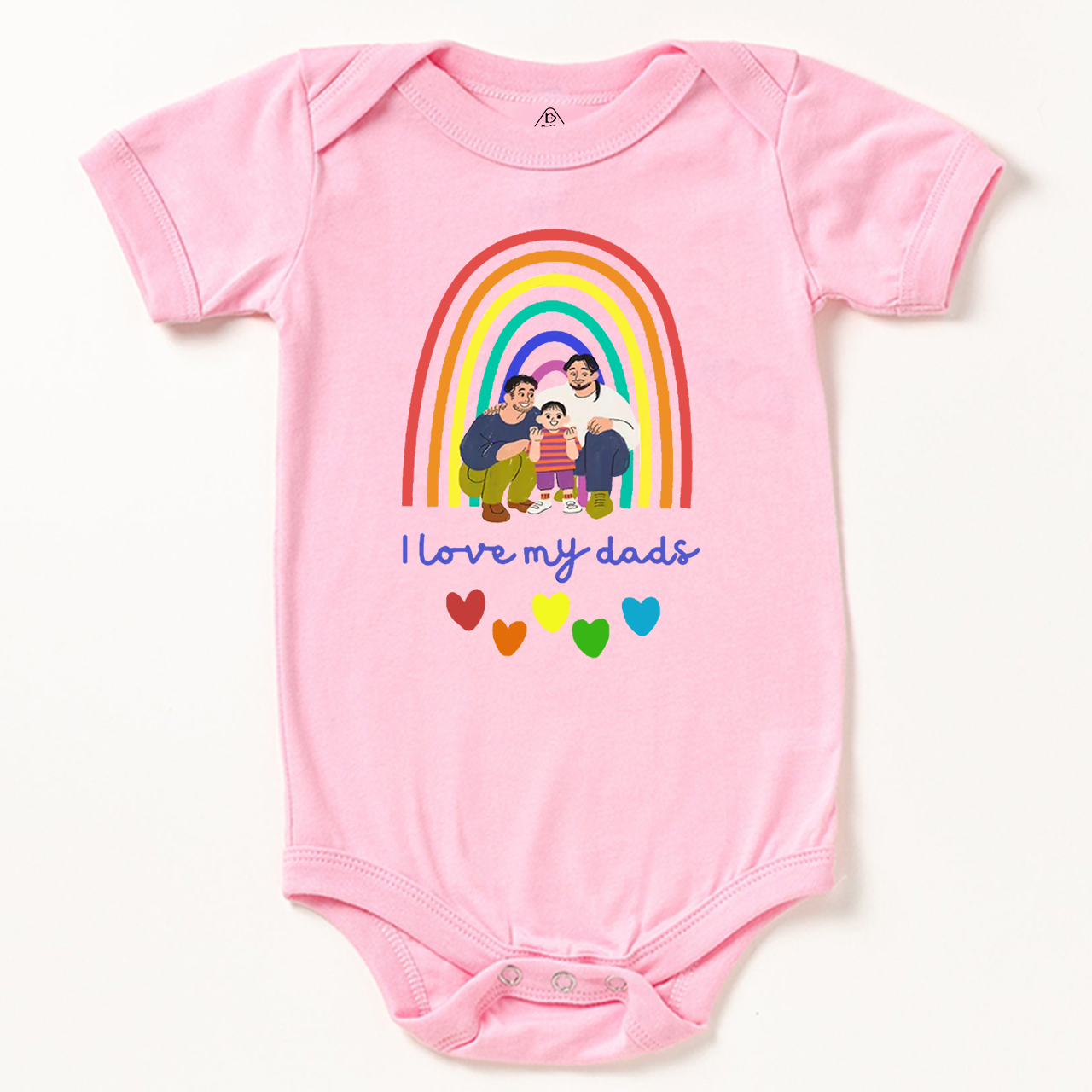 Love My Dads Cartoon LGBTQ  Bodysuit Beepumpkin