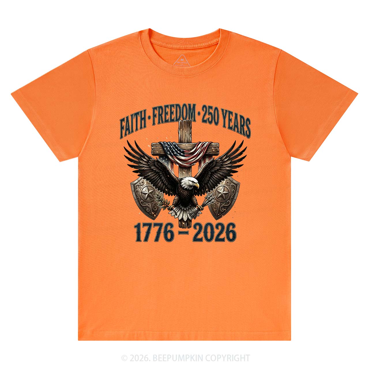 Faith Freedom 250 Years Patriotic Christian T-Shirts