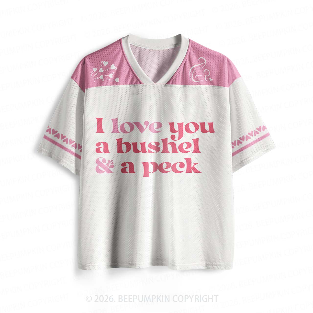 I Love You a Bushel and a Peck Matching Mesh Jersey For Family