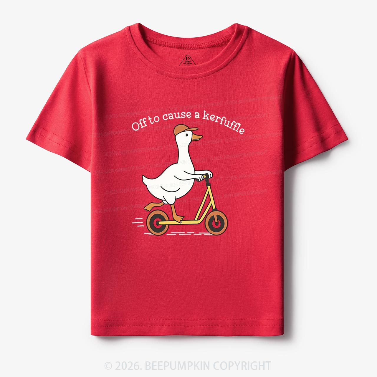 Off To Cause A Kerfuffle Silly Duck Animal Toddler&Kid's Tees