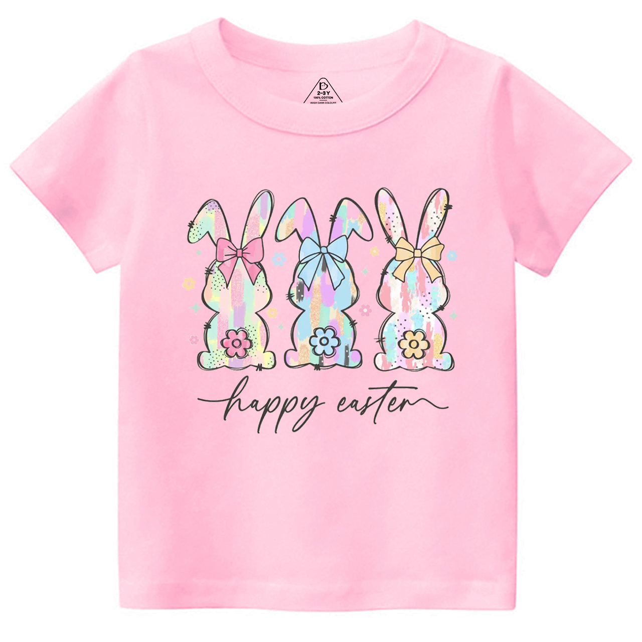 Colorful Easter Bunny Trio Toddler&Kid's Tees Beepumpkin