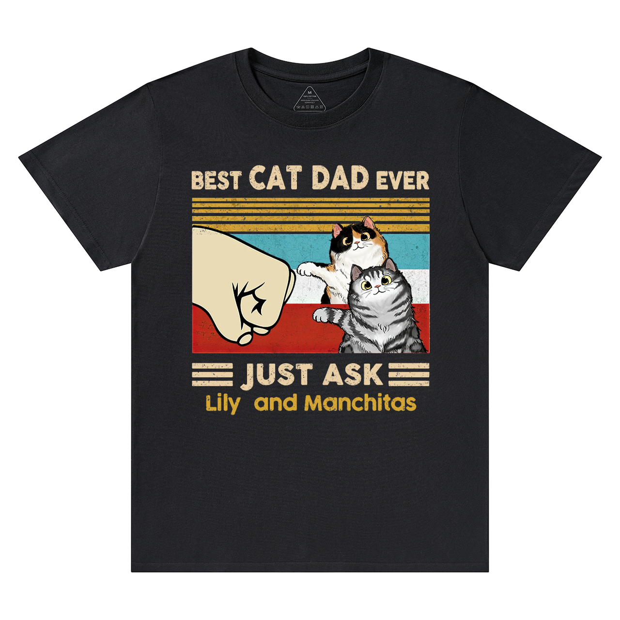 Personalized Best Cat Dad Ever T-shirt
