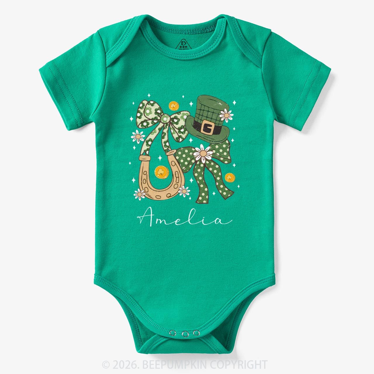 Floral Shamrock St Patrick’s Day Bodysuit