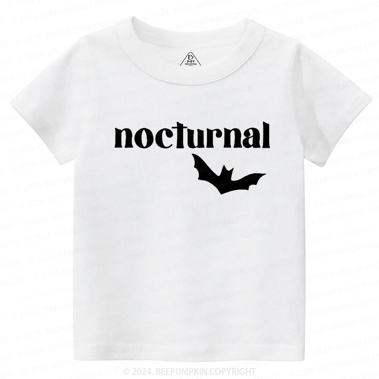 Nocturnal Halloween Bat Toddler&Kids Tees 