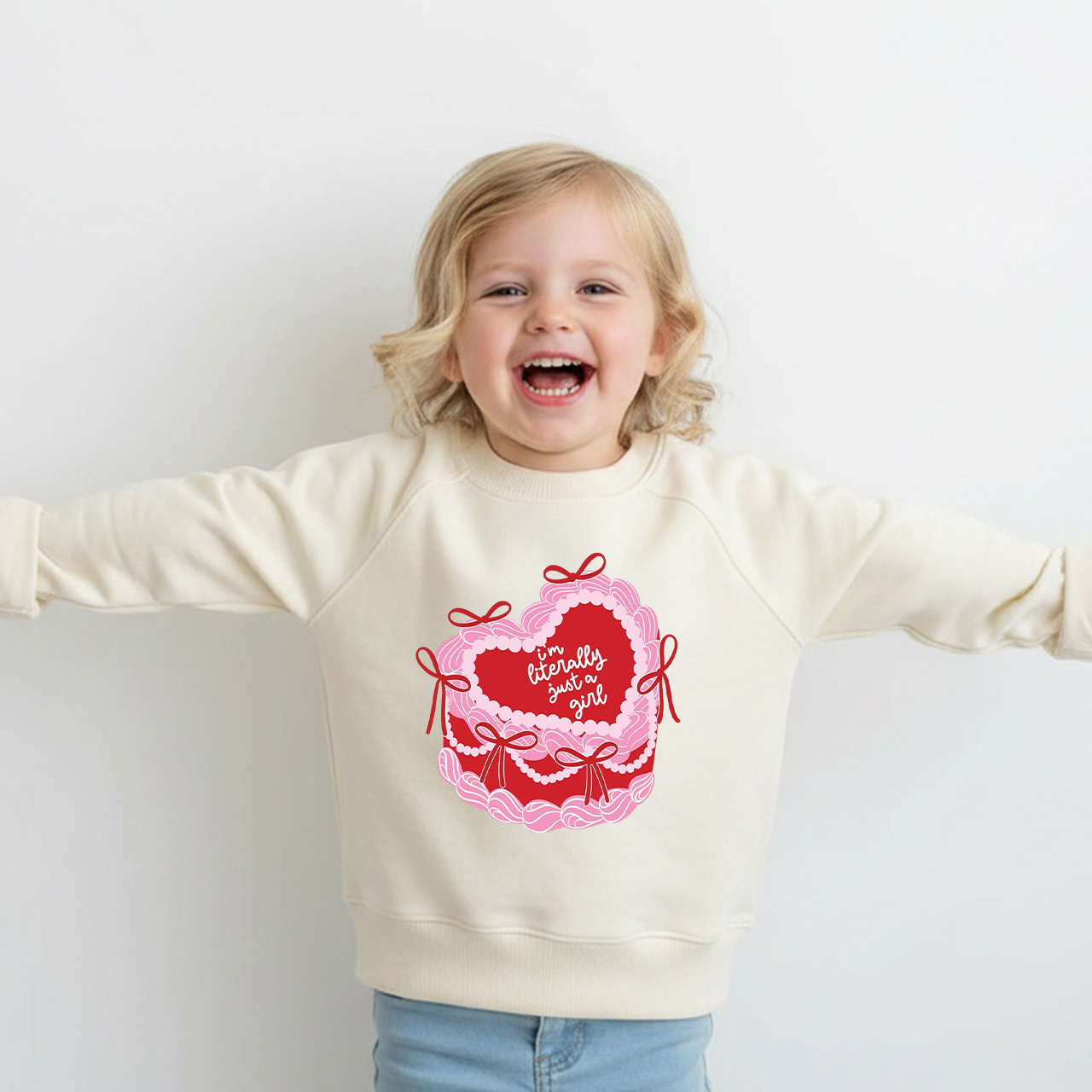 Literally Just A Girl Kid's Sweatshirt