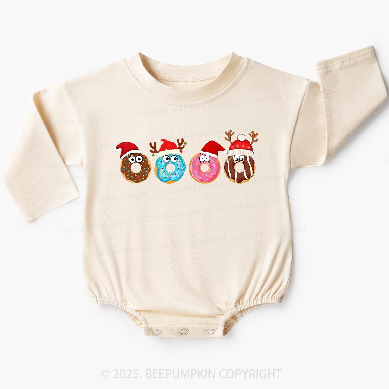 Christmas Donuts Baby Bubble Romper Beepumpkin
