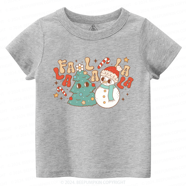 Christmas Fa La La La Toddler&Kids Tees 