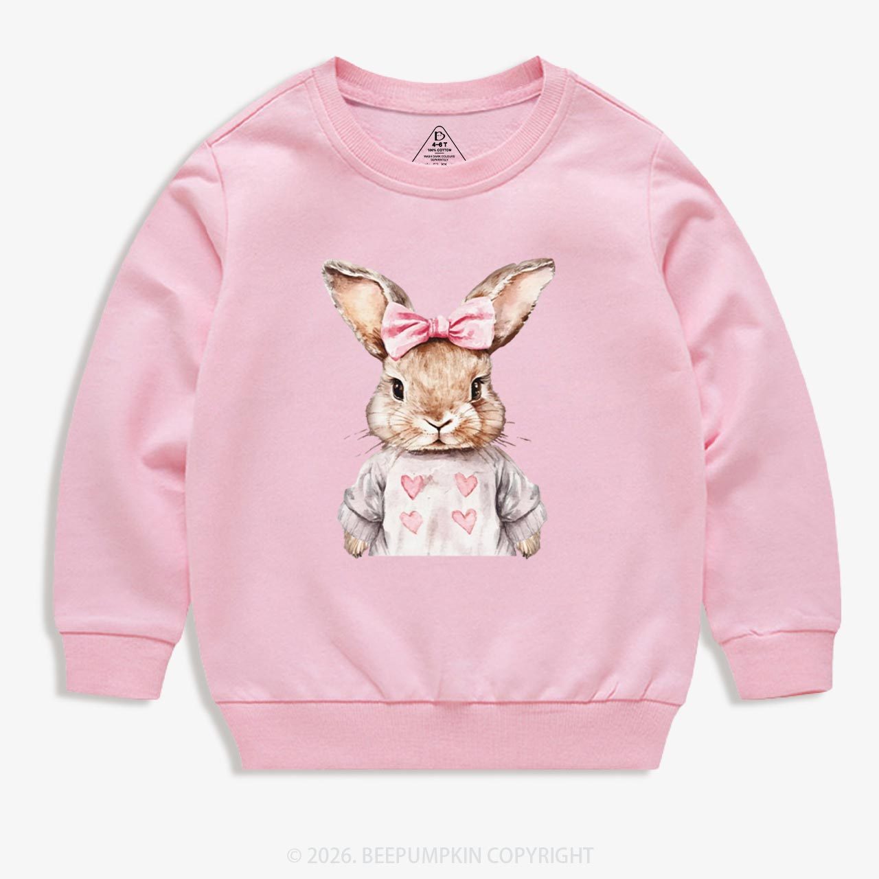 Sweet Bow Bunny Easter Kid's Sweatshirt