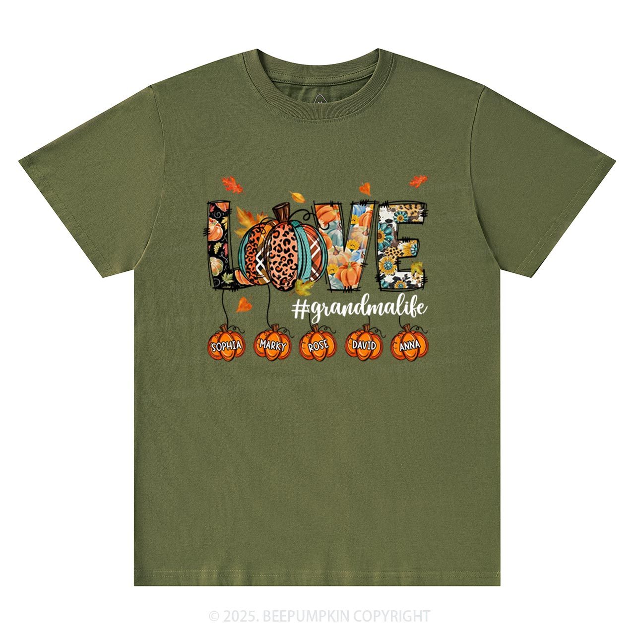 Personalized Love Grandma Life T-Shirts Beepumpkin
