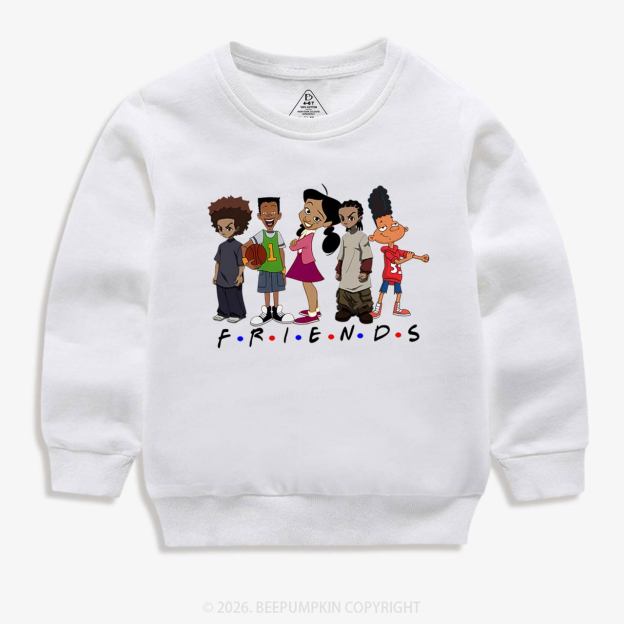 Black Cartoon Characters Kid's Sweatshirt