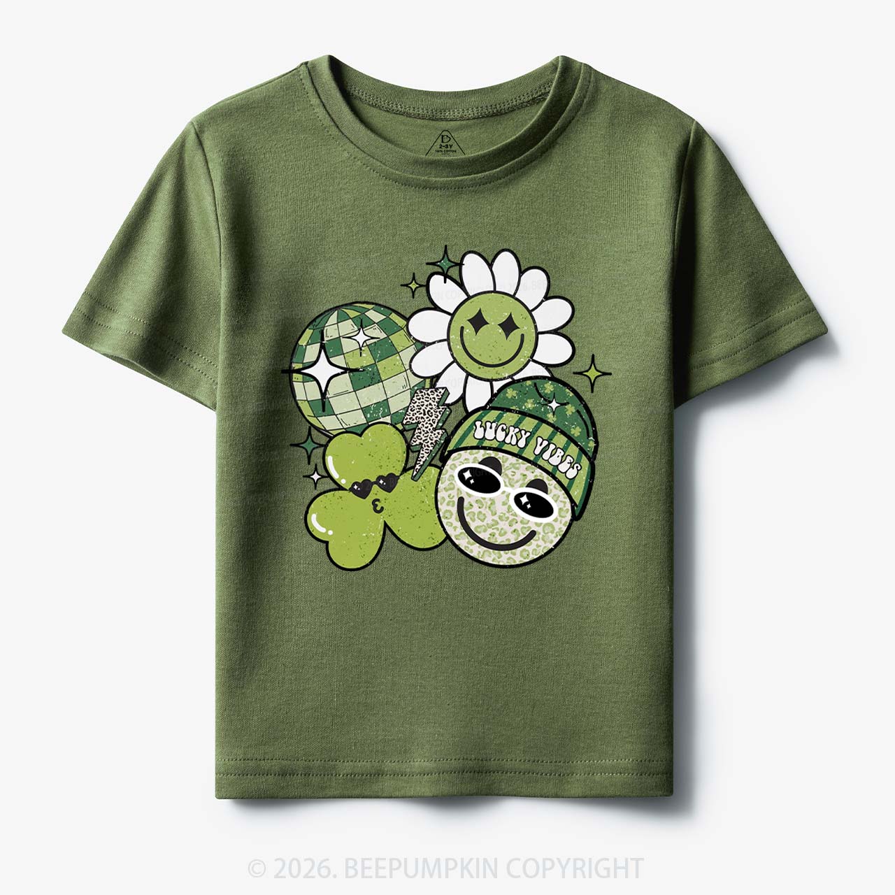 Disco Lucky Vibes Toddler&Kid's Tees Beepumpkin