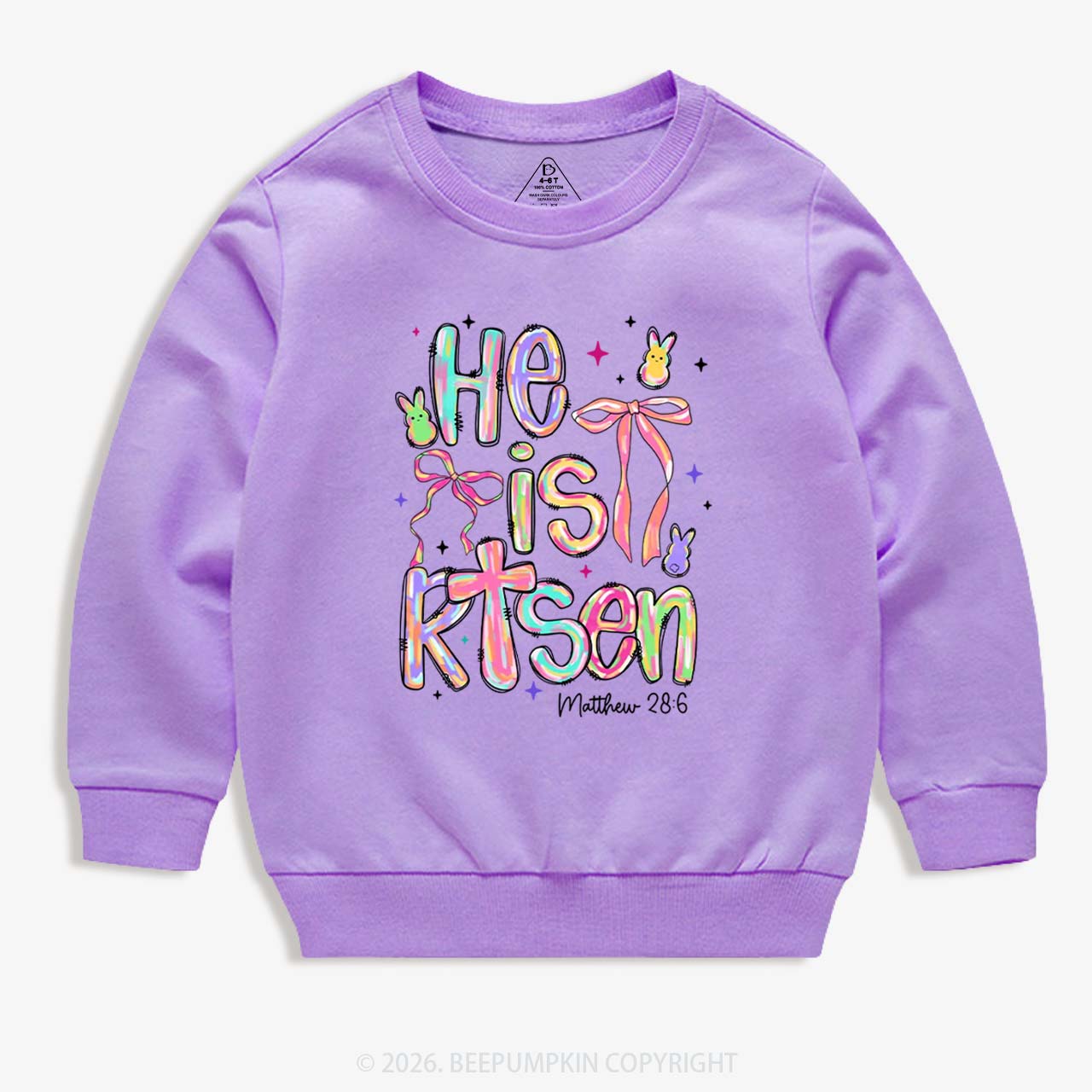 Risen In Color  Candy Bunny Kid's Sweatshirt