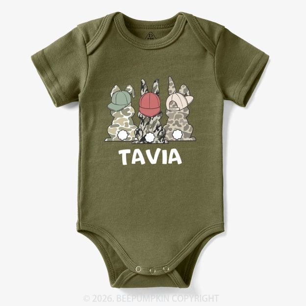 Personalized Camo Easter Bunny Bodysuit