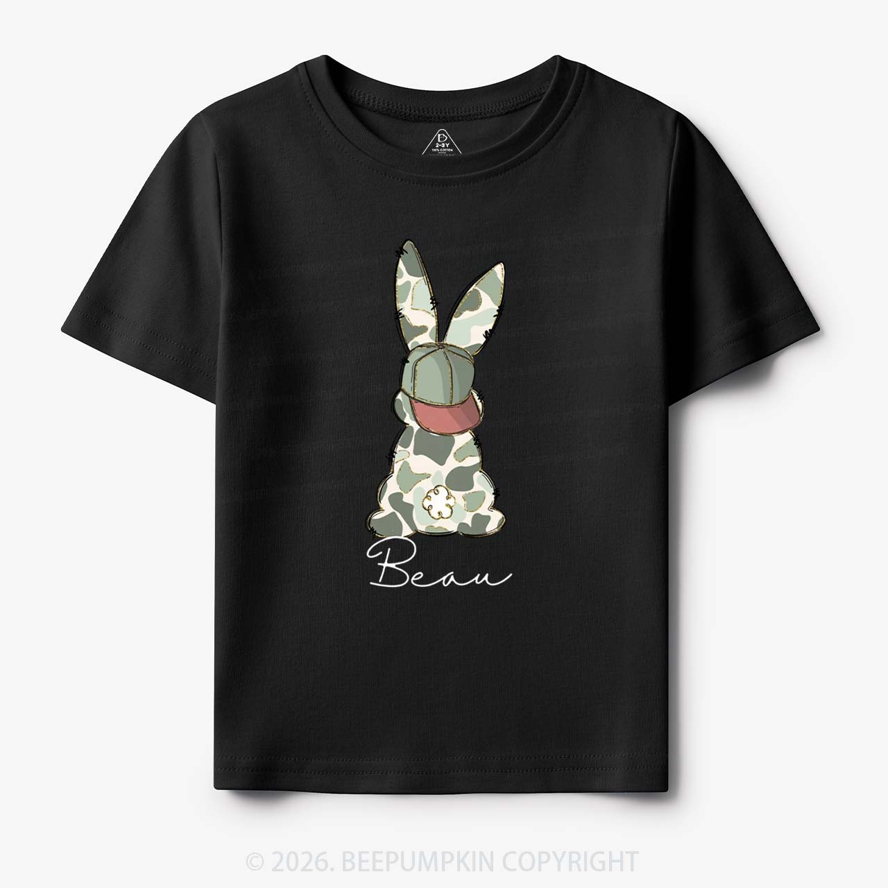 Personalized Floral Easter Bunny Toddler&Kid's Tees