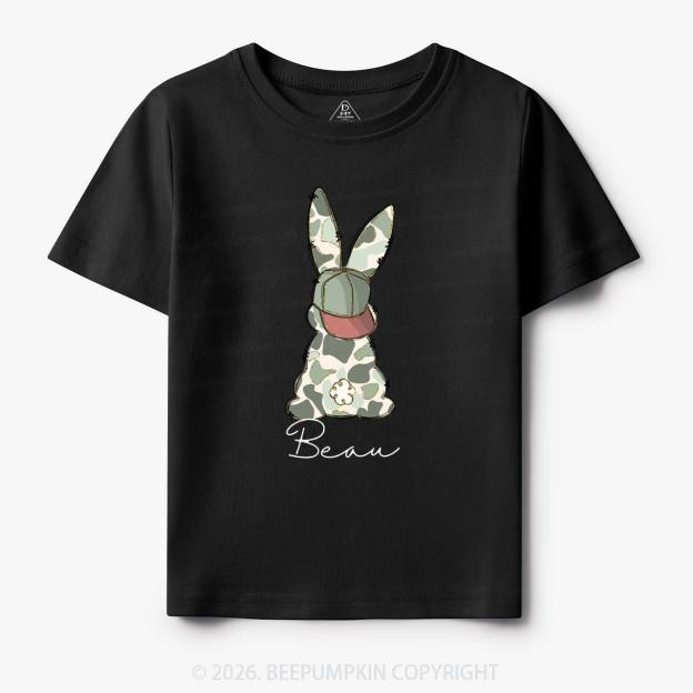Personalized Floral Easter Bunny Toddler&Kid's Tees